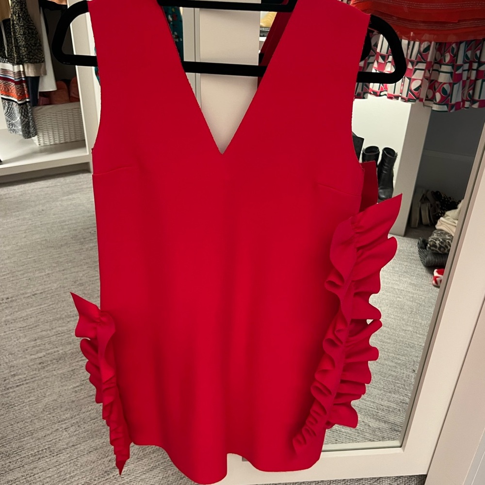MSGM magenta ruffle crepe dress! - Picture 1 of 6